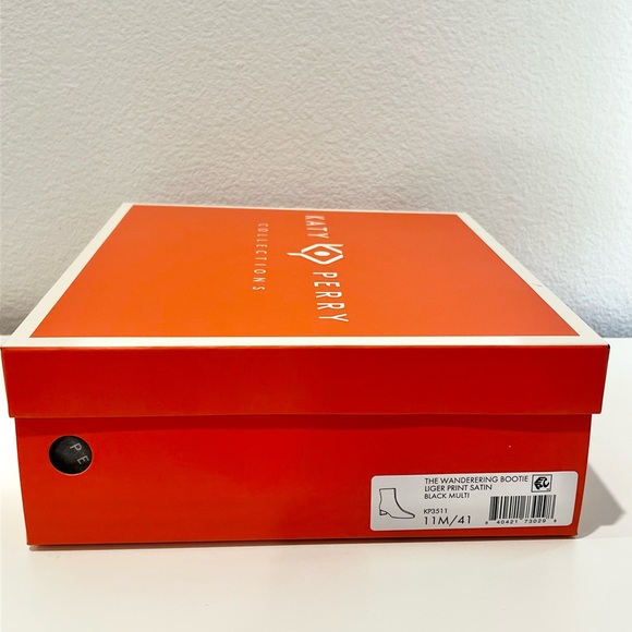 Katy Perry The Wandering Bootie Liger Animal Multi Print Satin Size 11M/41 - Picture 9 of 11